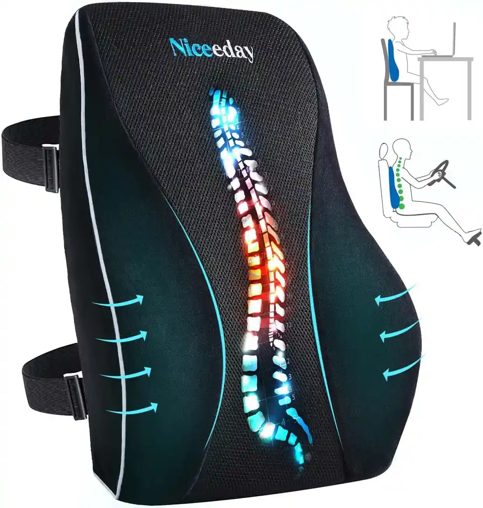 Cojin Corrector Postura Apoyo Lumbar Sillas Alivio Espalda