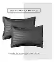 Edredon Cubrelecho Premium Cama Doble Con Fundas Para Almohada Innovo Gris