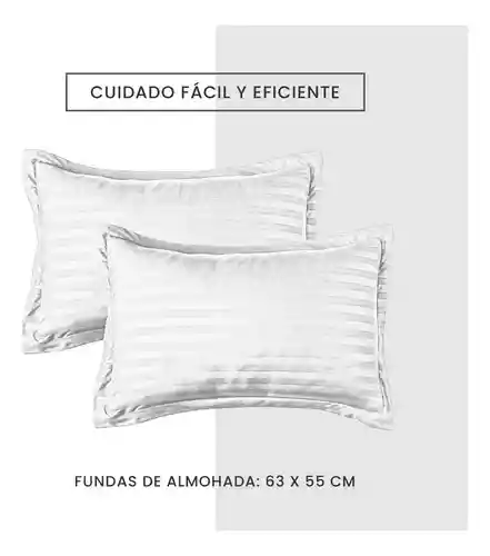 Edredon Cubrelecho Premium Cama Doble Con Fundas Para Almohada Innovo Blanco