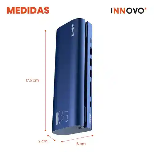 Power Bank Cargador Para Laptop Celulares 18.000 Mah 100w Con Multipuertos 6 En 1 Romoss
