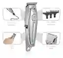 Máquina Patillera Cabello Recortadora Kemei Recargable Km-1949 Plateada 110v