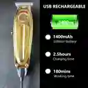 Máquina Patillera Cabello Recortadora Kemei Recargable Km-1949 Dorada 110v