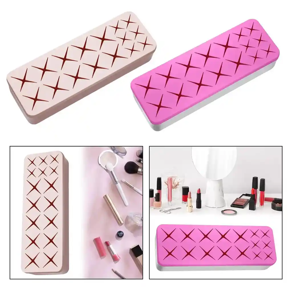 Organizador De Maquillaje Veleka, Caja Para Cosmeticos, Cosmetiquera, Rosa-blanco