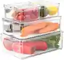 Organizador Nevera Set X7 Contenedores Con Tapa Apilables