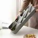 Organizador De Cubiertos, Cubertero Plástico Para Cajón, Gaveta, Ahorrador De Espacio