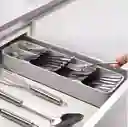 Organizador De Cubiertos, Cubertero Plástico Para Cajón, Gaveta, Ahorrador De Espacio