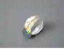 Anillo Ajustable Con Piedra Semipreciosas Aguamarina En Plata De Ley 925
