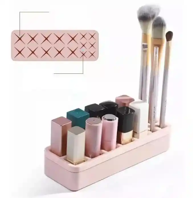 Organizador De Maquillaje Veleka, Caja Para Cosmeticos, Cosmetiquera, Beige