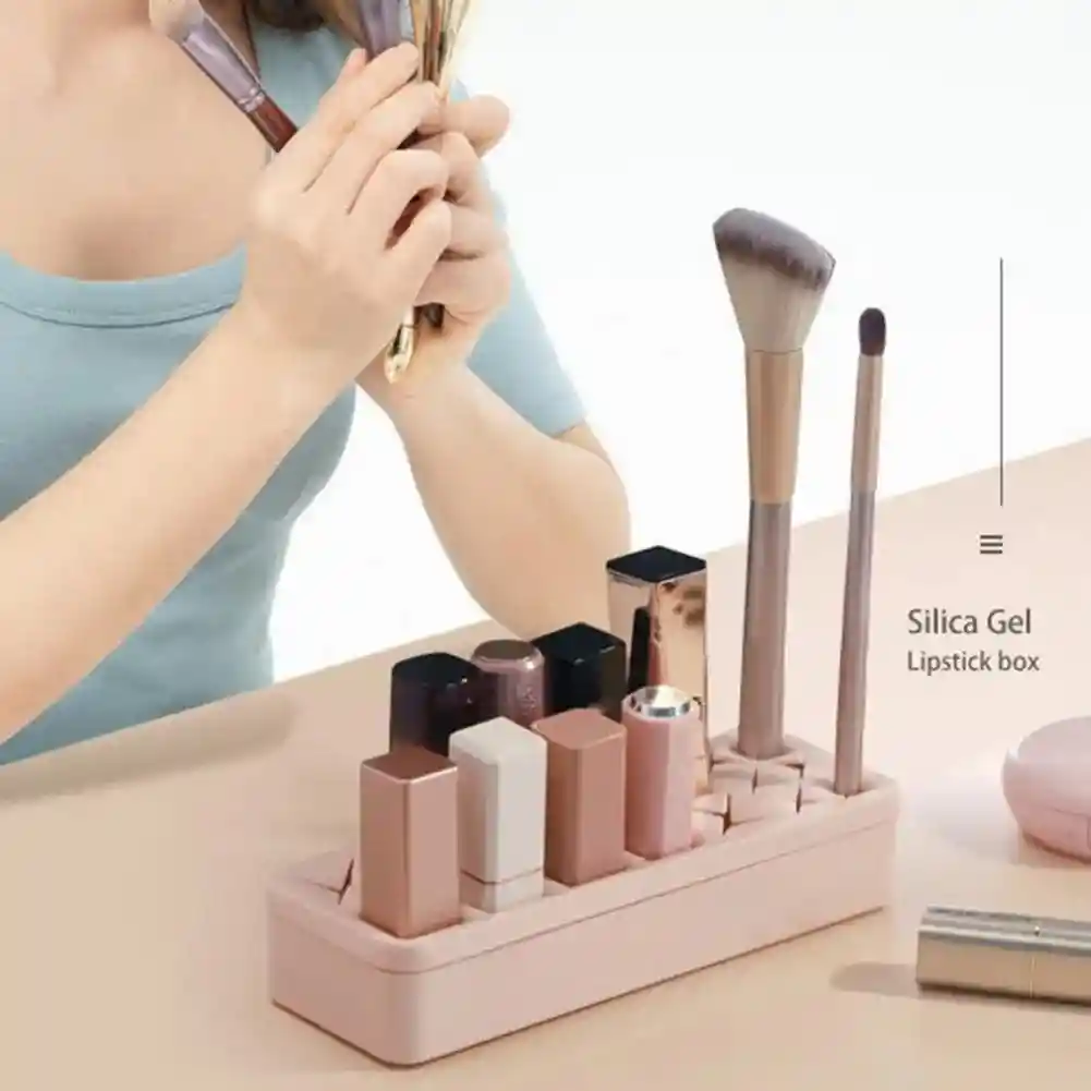 Organizador De Maquillaje Veleka, Caja Para Cosmeticos, Cosmetiquera, Beige