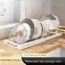 Estante Organizador De Ollas Y Sartenes Expandible Para Cocina