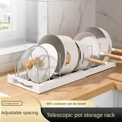 Estante Organizador De Ollas Y Sartenes Expandible Para Cocina