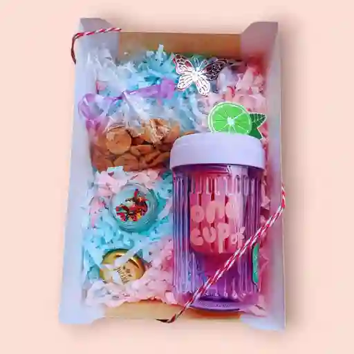 Feliz Día Hermosa (caja Termo, Vela Y Galletas)