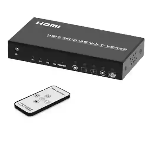 Conmutador Multiviewer Hdmi 4x1 720p 1080p 4k 30 Hz 5 Modos