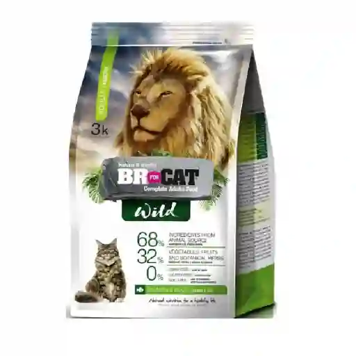 Br For Cat Wild Gato Adulto Salmon Pato 3kg