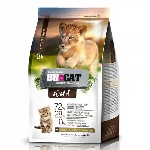 Br For Cat Wild Gatitos Salmon Pollo 3kg