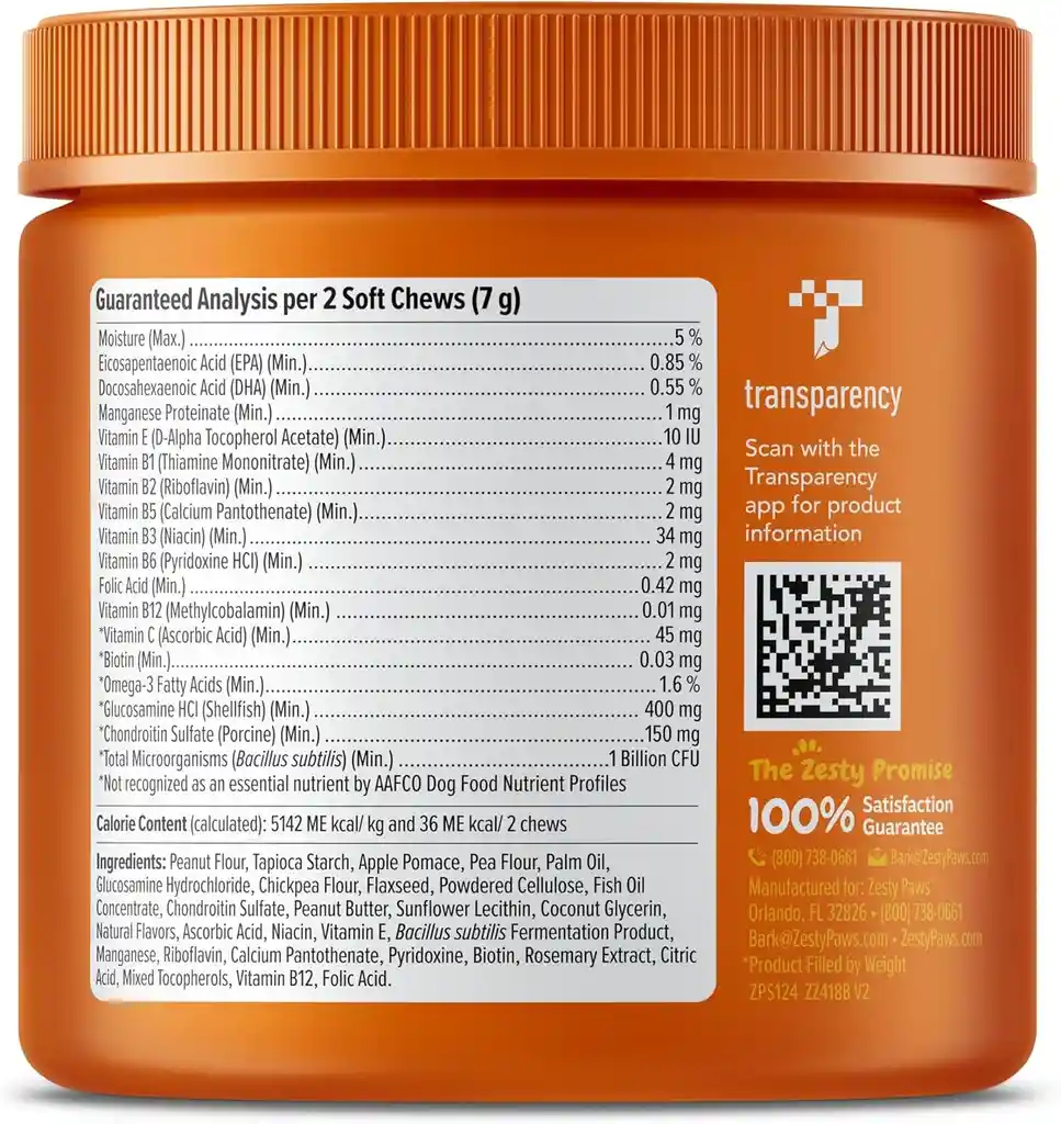 Multivitamínico Para Perros 8 En 1 Zesty Paws X 90