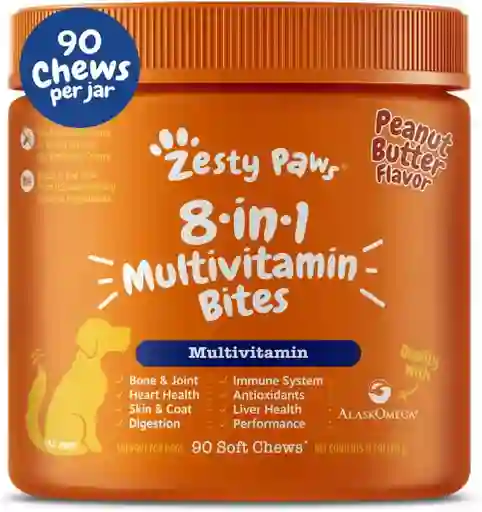Multivitamínico Para Perros 8 En 1 Zesty Paws X 90