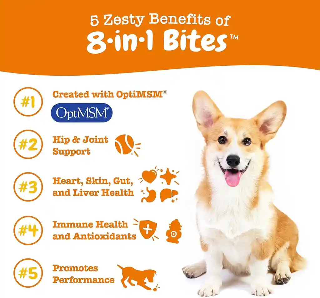Multivitamínico Para Perros 8 En 1 Zesty Paws X 90