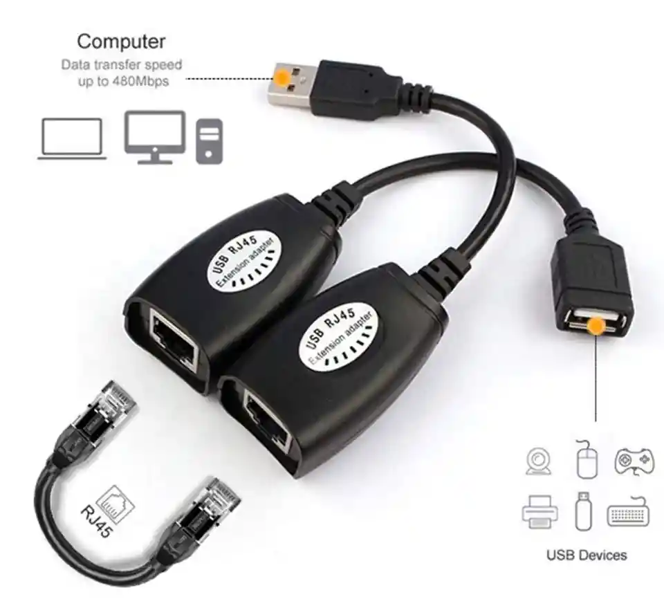 Extension Usb Rj45/ Extension Usb Rj45 150ft Length / Extender Usb