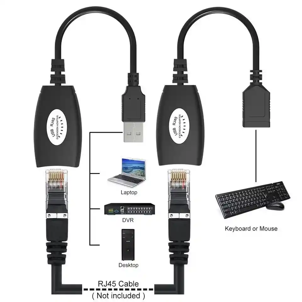 Extension Usb Rj45/ Extension Usb Rj45 150ft Length / Extender Usb