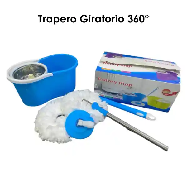 Trapero Giratorio 360° Con Balde Escurridor (rotary Mop)