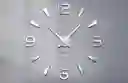 Reloj De Pared 3d Tamaño Grande Color Plateado 90cm