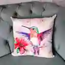 Cojín Colibrí Acuarela