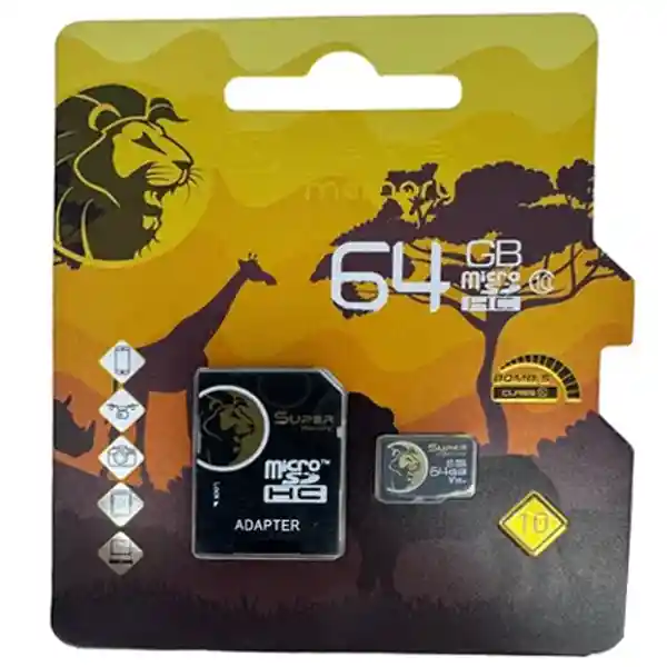 Memoria Micro Sd 64gb Clase 10 Con Adaptador Sd