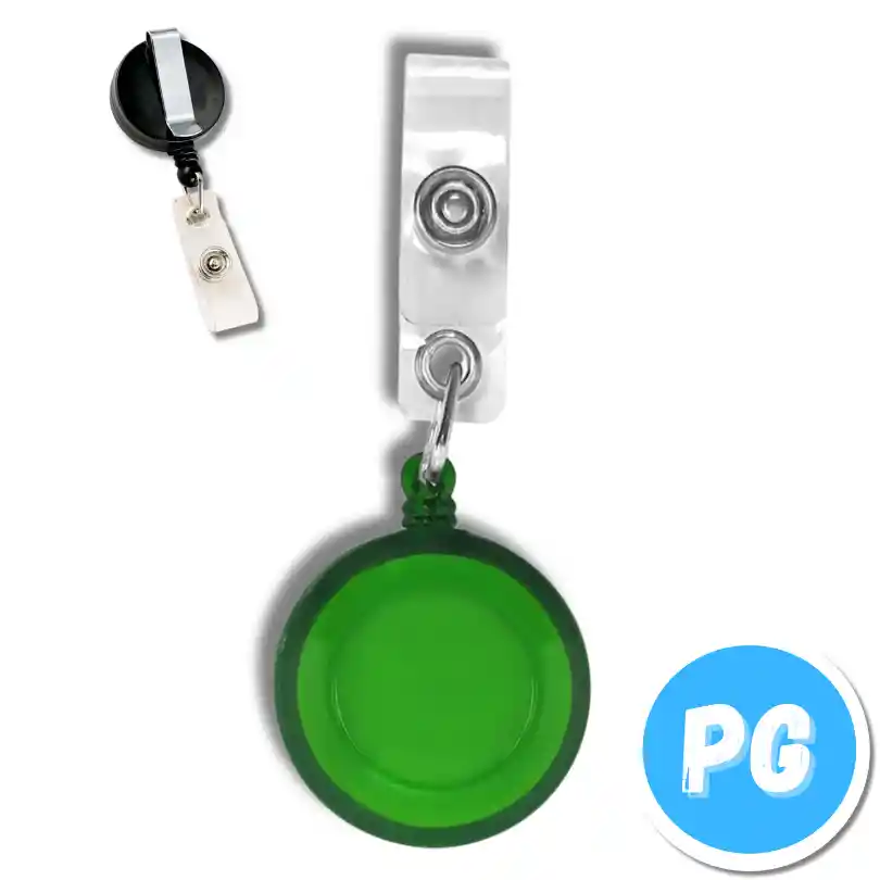 Yoyo Plastico Para Carnet Verde