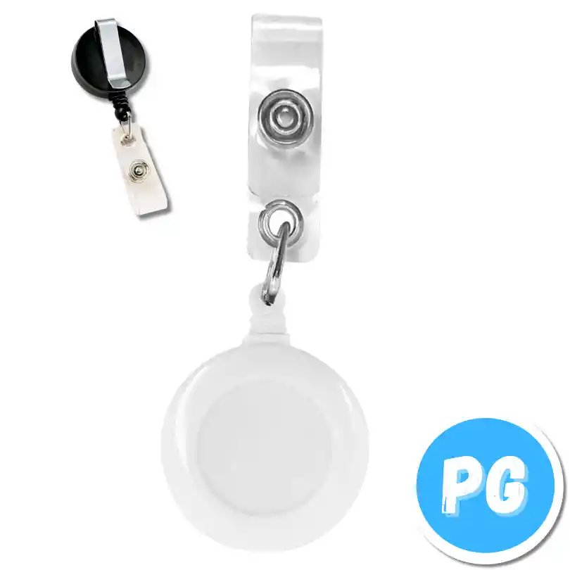 Yoyo Plastico Para Carnet Blanco
