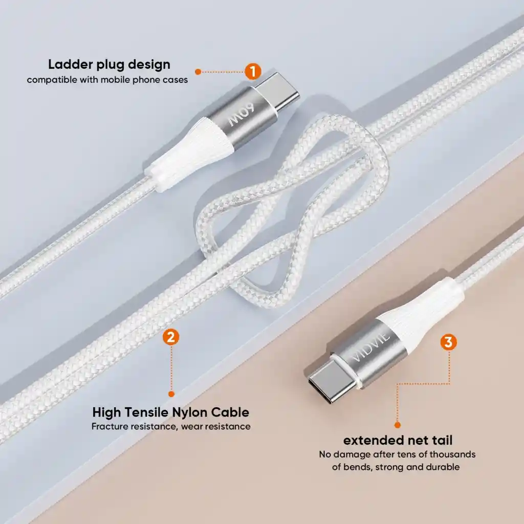 Cable Type-c A Type-c De 100w – Máxima Potencia Y Velocidad Cb4013