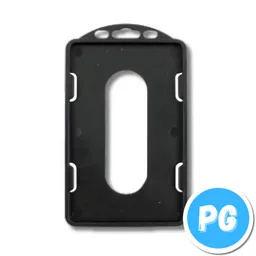 Porta Carnet Plastico Unidad Negro Vertical