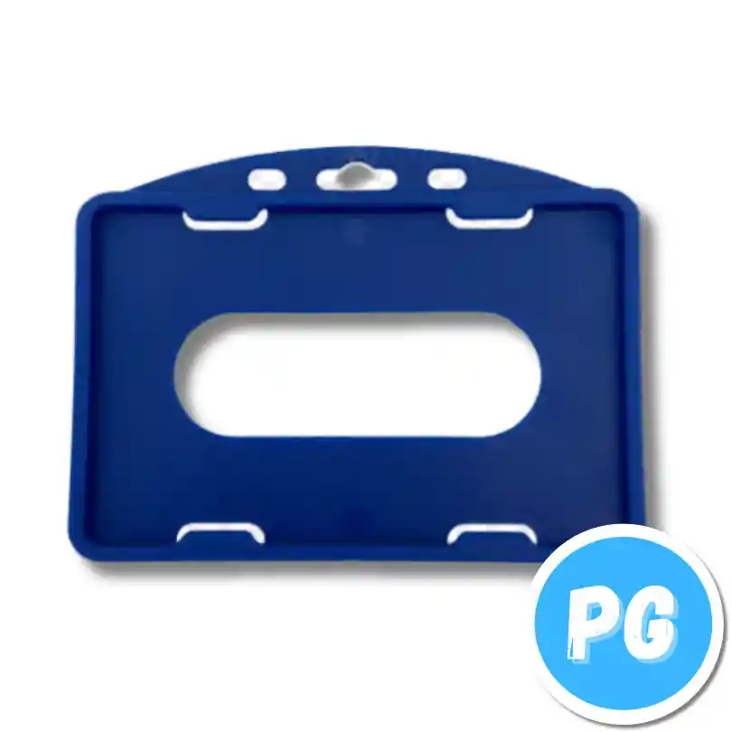 Porta Carnet Plastico Unidad Azul Horizontal