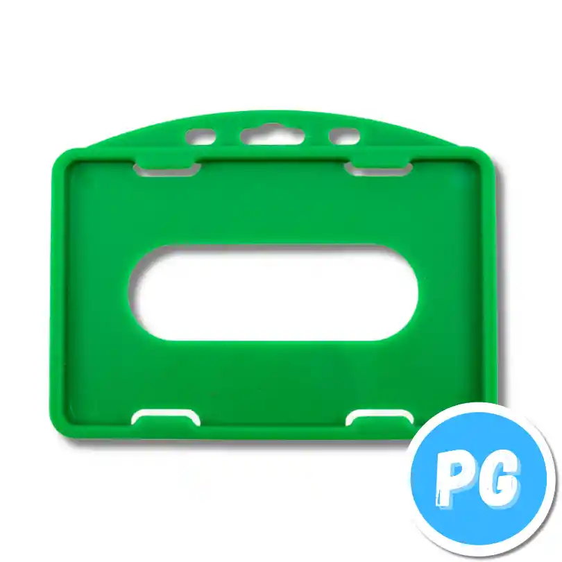 Porta Carnet Plastico Unidad Verde Horizontal
