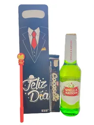 Regalo Feliz Dìa Del Hombre Especial Con Stella Artois Y Lapicero