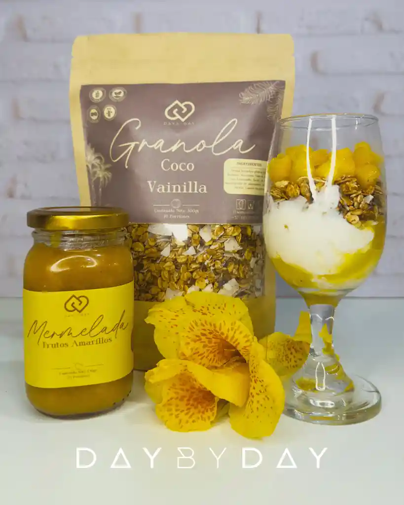 Granola De Vainilla Coco + Mermelada De Frutos Amarillos