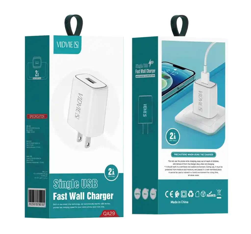 Cargador De Pared Vidvie Qa29