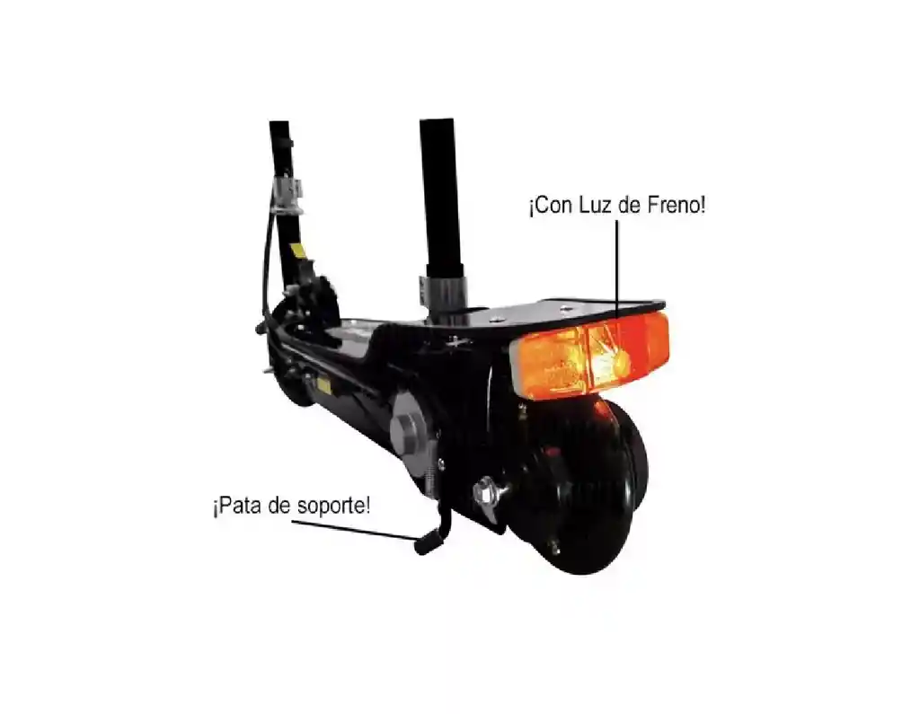 Patineta Scooter Eléctrica Monopatín Teksilver Silla Niños