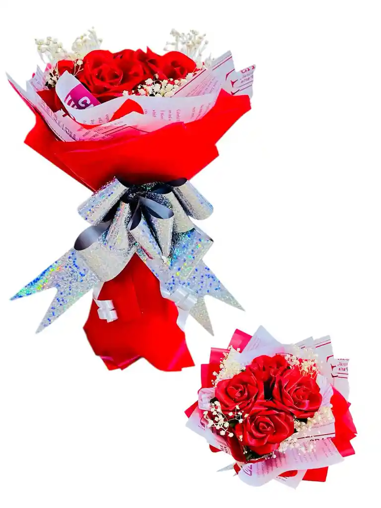 Regalo Ramo De Rosas Eternas Rojas - Amigo Secreto - Amor Y Amistad - Rosas Rojas - Dia De Amor Y Amistad