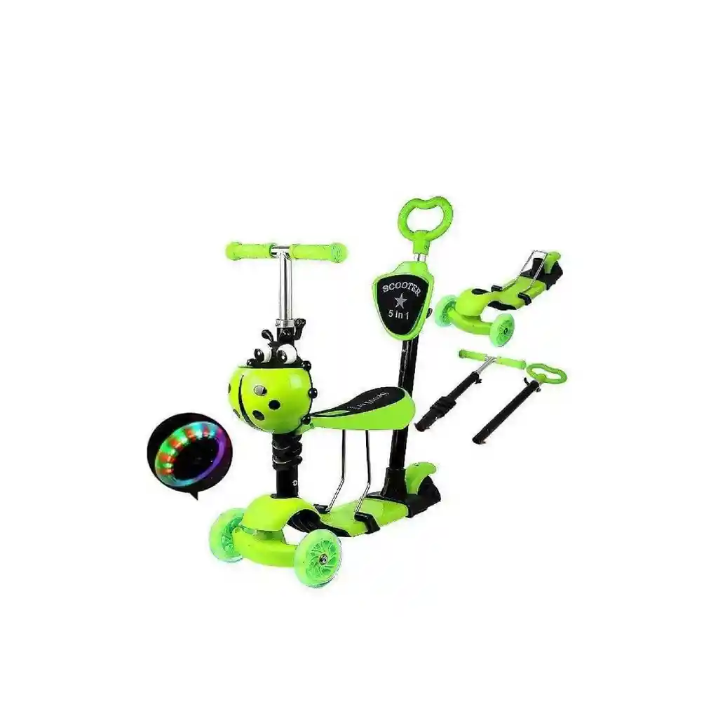 Patineta Scooter Niños Altura Regulable Monopatin Mariquita