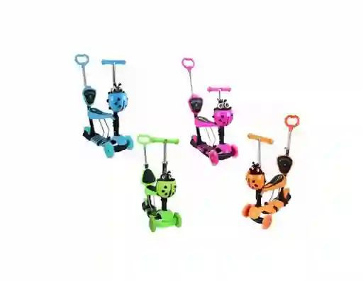 Patineta Scooter Niños Altura Regulable Monopatin Mariquita