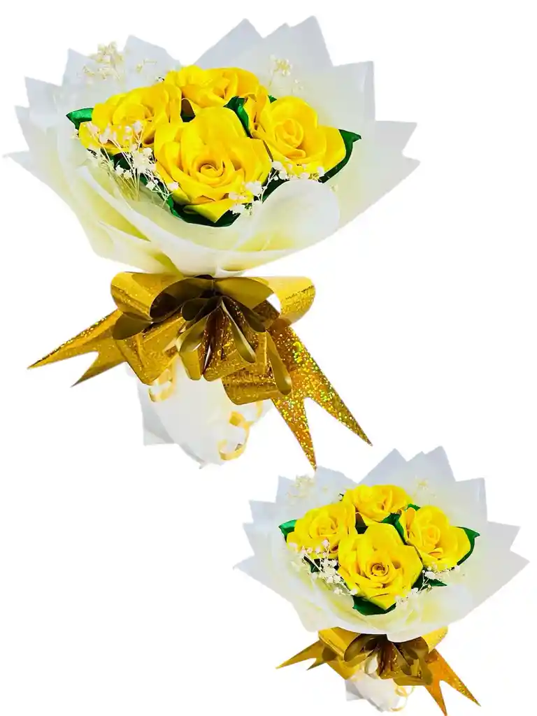 Regalo Ramo De Rosas Eternas Amarillas - Amigo Secreto - Amor Y Amistad - Flores Amarillas - Regalo Dìa De La Madre