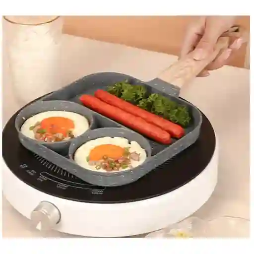 Sarten Antiadherente 4 Puestos Para Huevos Arepas Pancakes