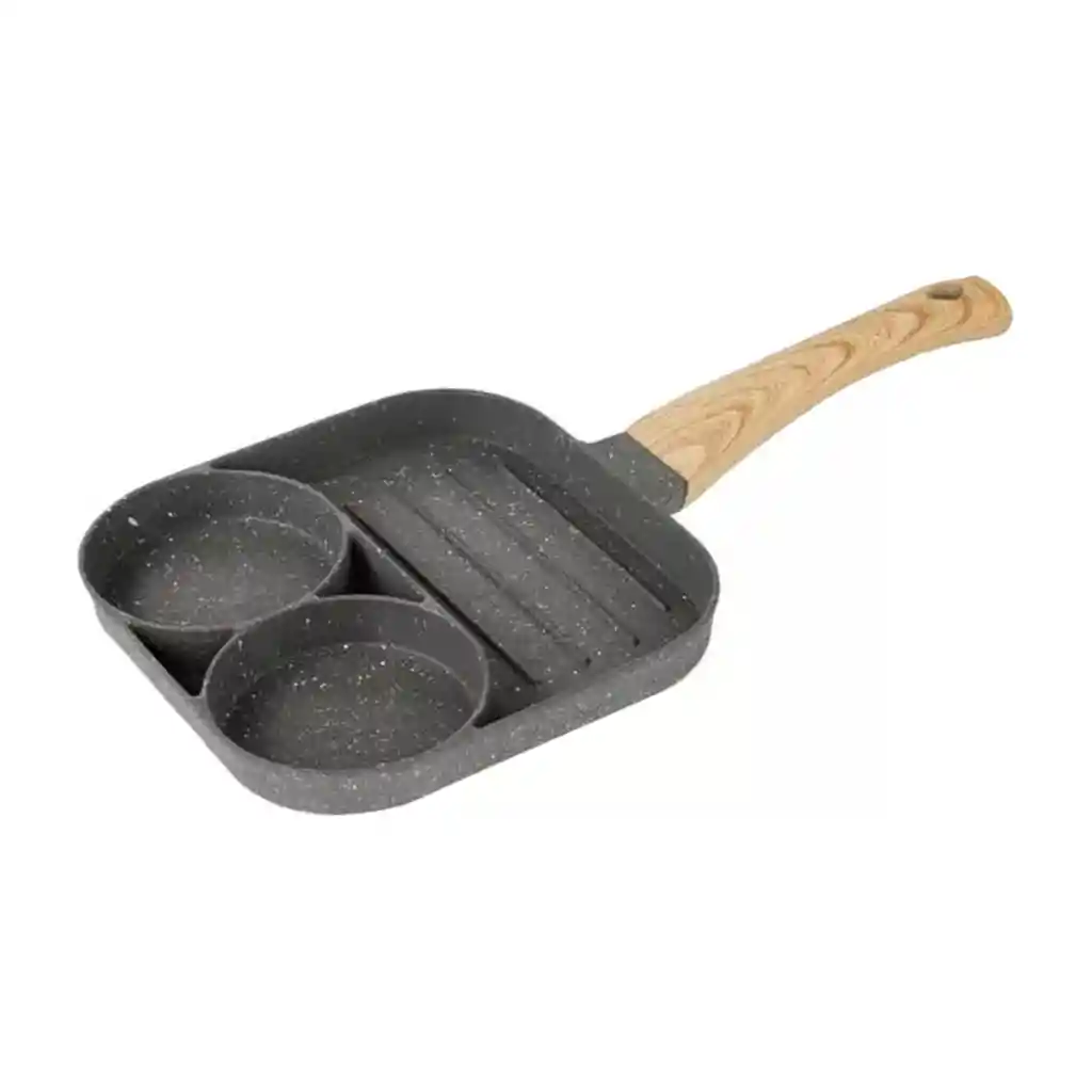 Sarten Antiadherente 4 Puestos Para Huevos Arepas Pancakes