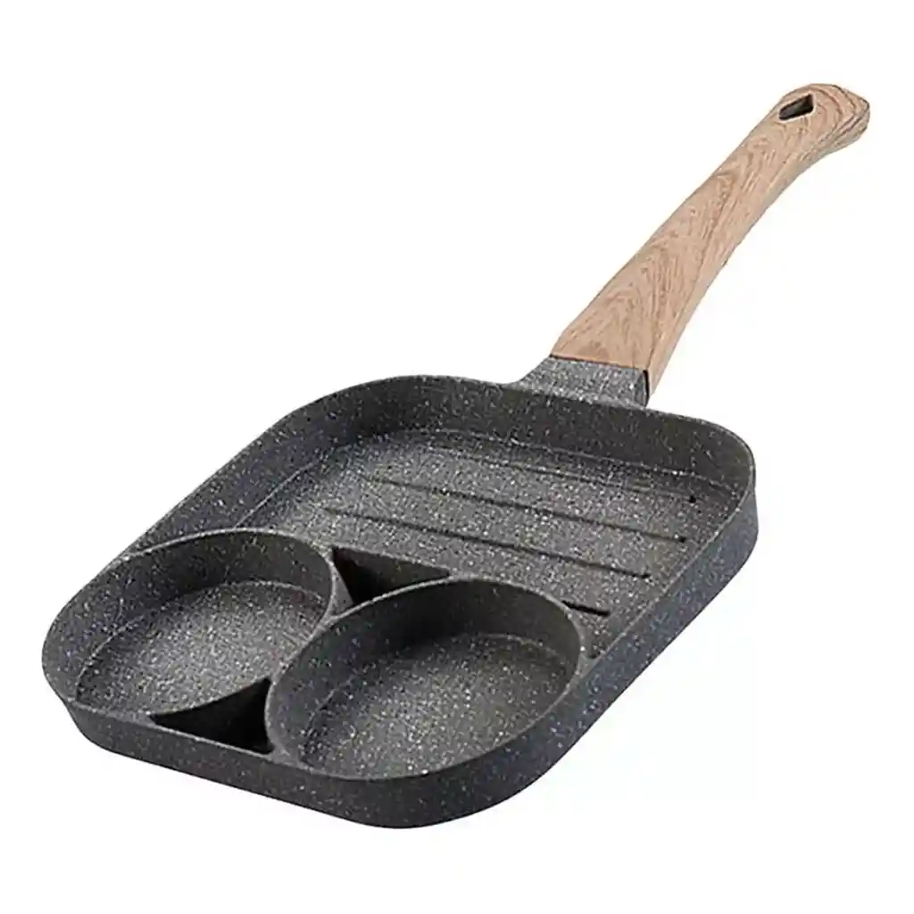 Sarten Antiadherente 4 Puestos Para Huevos Arepas Pancakes