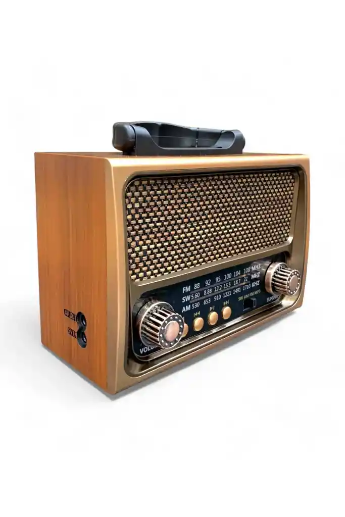 Radio Diseño Antiguo Recargable Am, Fm, Sw Bluetooth, Usb, Sd, Power Bank - Montreal Jx 210