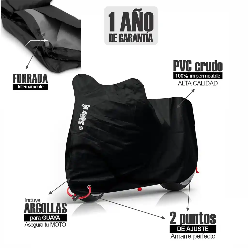 Pijama Moto Grande Sin Maletero Rolinc 100% Impermeable 1 Año Garantía