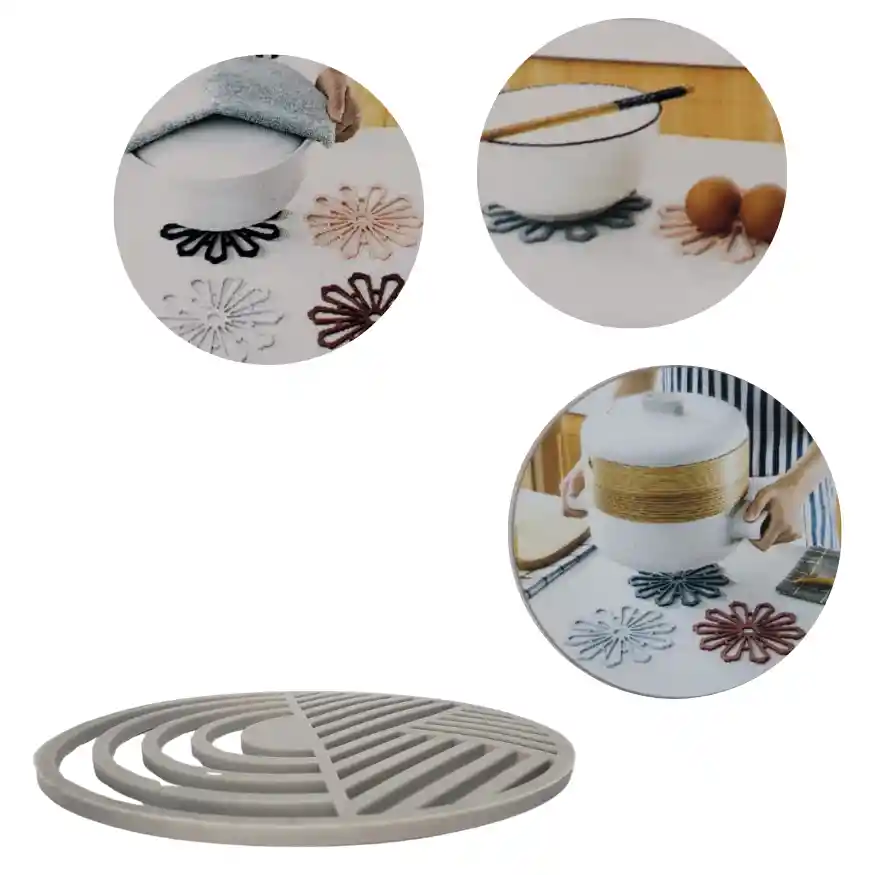 3 X Aislante De Silicona Para Ollas Calientes Y Sartenes