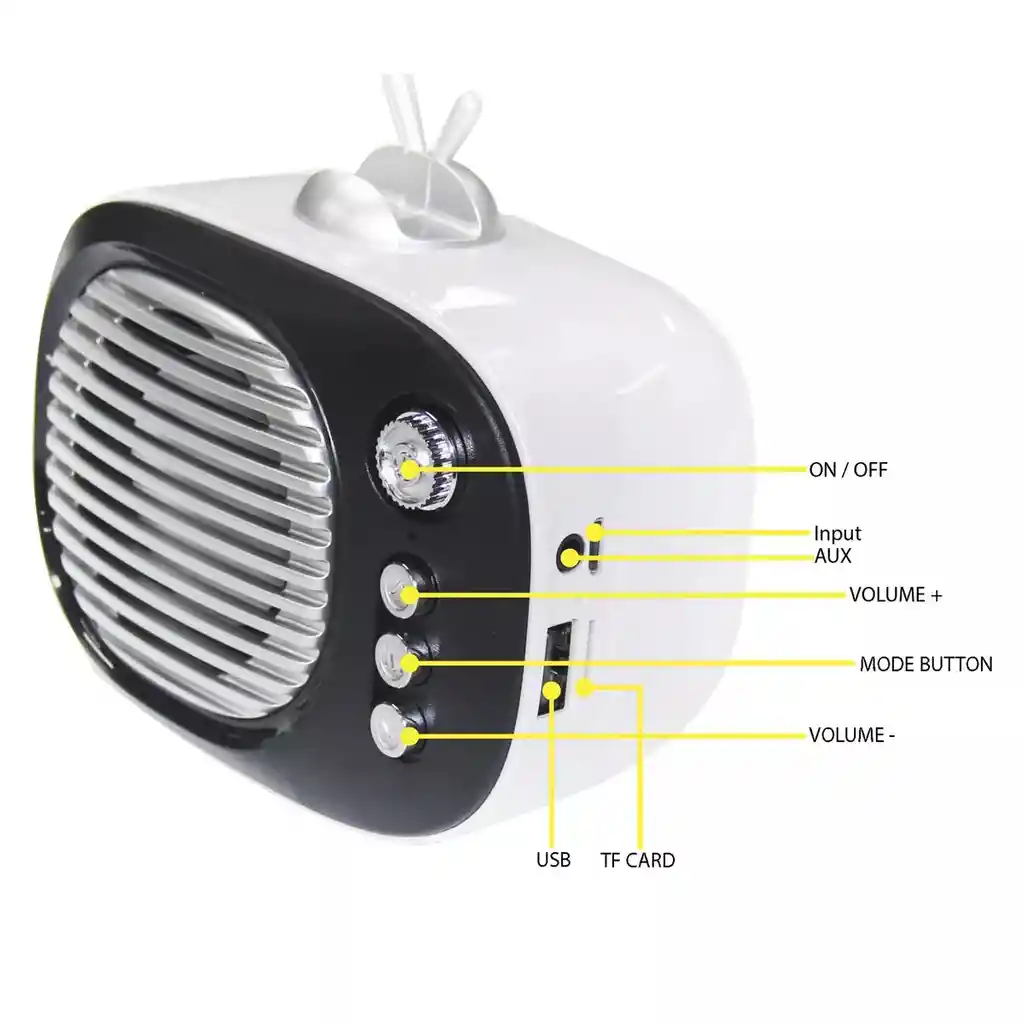 Parlante Tv / Radio Fm/ Alta Recepción/ Diseño Clásico