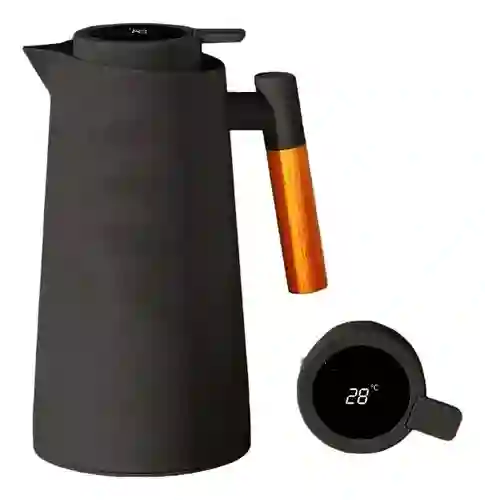 Termo Tetera Conserva Calor Con Indicador Led Temperatura 1 Litro Innovo Negro